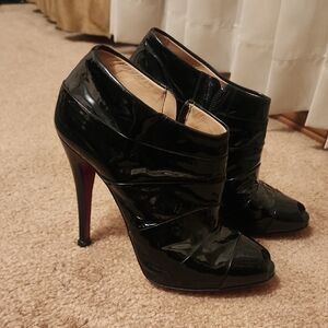 Christian Louboutin Robot Patent Leather Heeled Booties